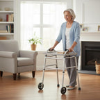 Bluestone Walker Tray- Upright with Holders-Universal Table Fits Most Standard Folding Walkers-Home Mobility Medical Equipment Accessories, 1 Count (Pack of 1)