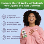 (2 Pack) Sea Moss Gummies - Irish Sea Moss Gummies for Adults & Kids - Advanced Superfood Seamoss Supplement + Bladderwrack, Burdock Root Extract，ACV for Daily Immune, Gut Cleanse, Vegan, Sugar Free