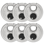 ABUS 20/70 6 Pack Heavy Duty Diskus Storage Padlock with 2 Keys for Storage, Outdoor, Commercial, 2.75in (70mm) Wide, Keyed Alike 323614