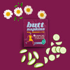 Butt Napkins – Flushable Adult Wet Wipes, 30 Singles, Travel-Size, Unscented Plant-Based with Aloe & Vitamin E, Hypoallergenic