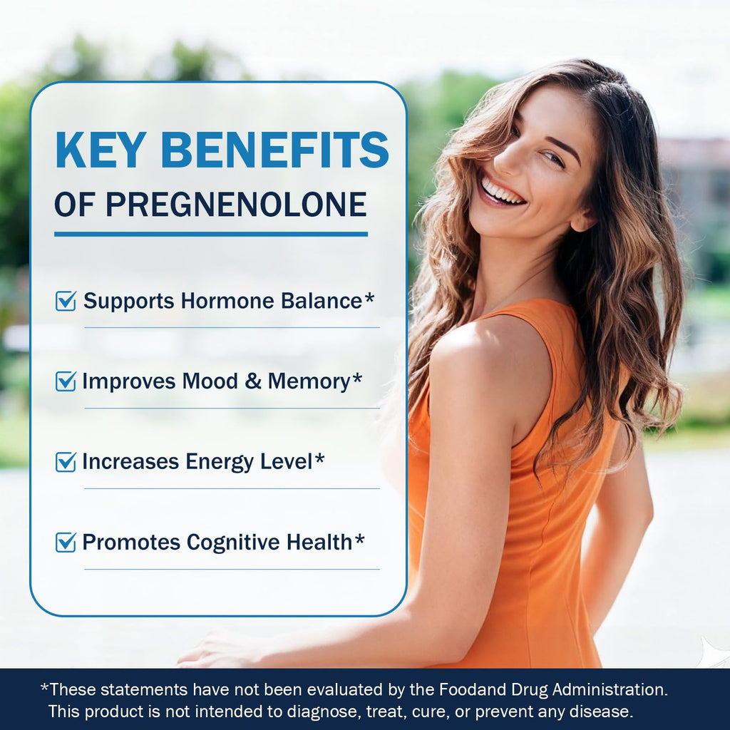 Liquid Pregnenolone Supplement, Sublingual Micronized Liquid for Hormone Balance, Memory & Focus Support, Promote Cognitive Health, Better Absorption Than Capsules, 30 ml