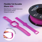 EONO3D Matte TPU Filament 1.75mm, 1kg - Shore 95A Flexible & Durable TPU, Matte Purple, Low-Gloss Matte Finish, Minimal Layer Lines, for Phone Cases, Wearables & Functional Parts