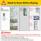 Replacement Remote for Hampton Bay Hunter Ceiling Fan Remote Control, 303.9MHz w/Reverse Light Dimmer 3-Speed Wall Mount, for UC7078T CHQ7078T CHQ8BT7078T L3H2010FANHD Fan-HD HD6(Remote Only)