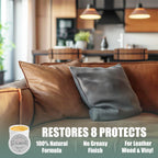 LUXGROVE® Leather & Furniture Repair Salve- Polisher, Leather Cleaner and Conditioner for Furniture - UV Protectants Help Prevent Cracking or Fading, for Car Seat, Couch, Shoe, Purse, Boot - 8oz