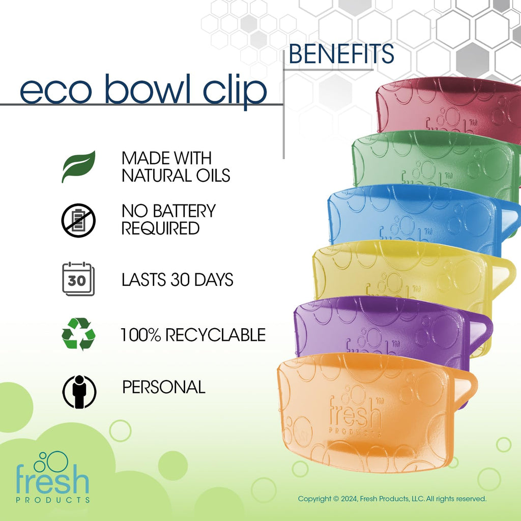 Fresh Products Eco Bowl Clip Toilet Air Freshener, Variety Pack, 6-Pack