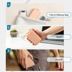 14 GRIDS Travel Pill Organizer Box with Labels - Travel Medicine Case Kit - Pocket Daily Pharmacy Container - Travel Medication Holder Dispenser for Fish Oil Vitamin Supplement Storage - Pink