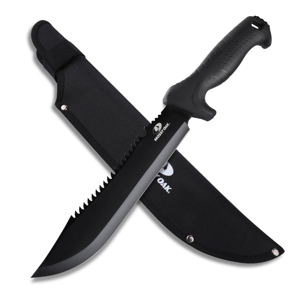 Mossy Oak 16" Heavy Duty Machete with Saw and Sheath