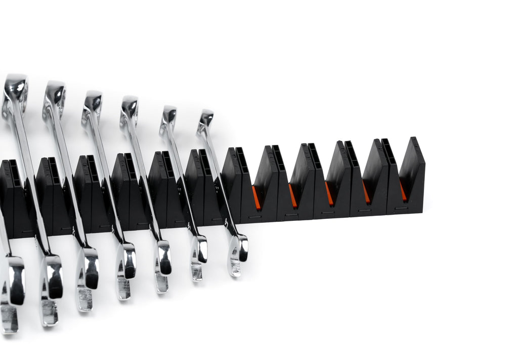 ToolBox Widget Wrench Organizer Pro Series 4.0 – Magnetic Wrench Holders for Tool Drawer – Modular Toolbox Organizer System – Tool Storage for Professional & DIY Mechanics - 4 Pack, 48 Holders