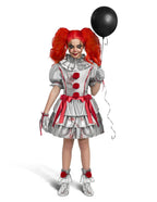 Spooktacular Creations Girls Clown Costume, Halloween Evil Clown Dress, Scary Jester Costume for Girls Halloween Dress Up, Role Play, Cosplay Party-M