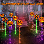 12 Pack Solar Pumpkin Lights Outdoor Waterproof for Halloween Decorations