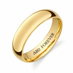 Personalized Men’s Gold Tungsten Ring – Custom Engraved Wedding Band with Free Engraving in Any Language - Ships from USA