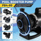 Ytrica PB4-60 Booster Pump, 3/4 HP Fit for Polaris 180 280 380 480 3900 Pressure Side Pool Cleaners, 230/115V 60HZ - Replace for PB460 Polaris Pool Booster Pump