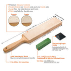 SHARPAL 205H Double-Sided Leather Strop 13.2" x 2.4" Kit, Genuine Cowhide Stropping Block with 2 oz Polishing Compound & Angle Guide, Knife Strop for Honing Knives, Tools, Gifts for Men