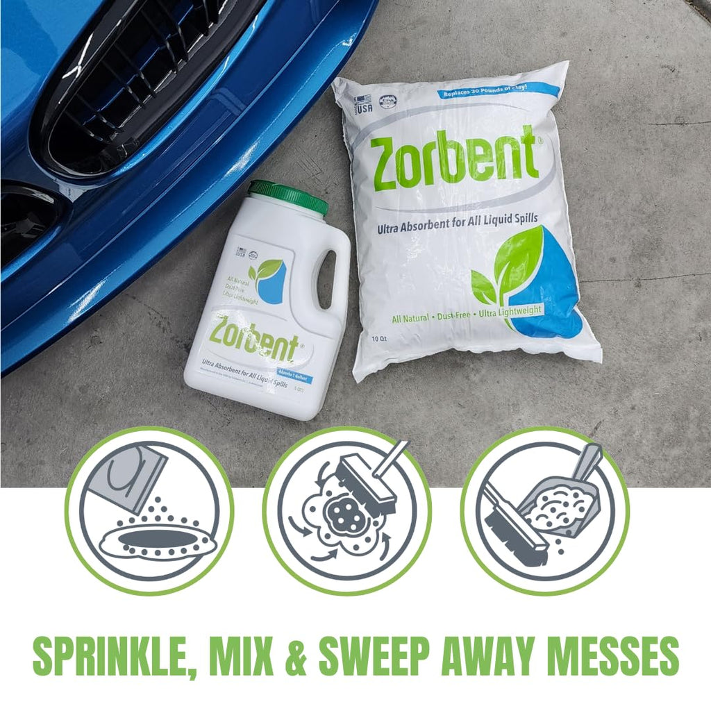 Liquid Spill Kit | 16X More Absorbent than Clay, Commercial-Grade Vomit, Urine, Oil, All Liquids Spill Powder, Reusable