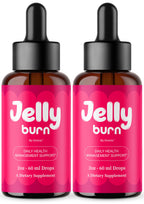 (2 Pack) Jelly Burn Drops - Official JellyBurn Oral Liquid Drops Advanced Premium Formula Maximum Strength, All Natural Ingredients Vitamins for Overall Health & Wellness, 2 Bottles for 2 Months