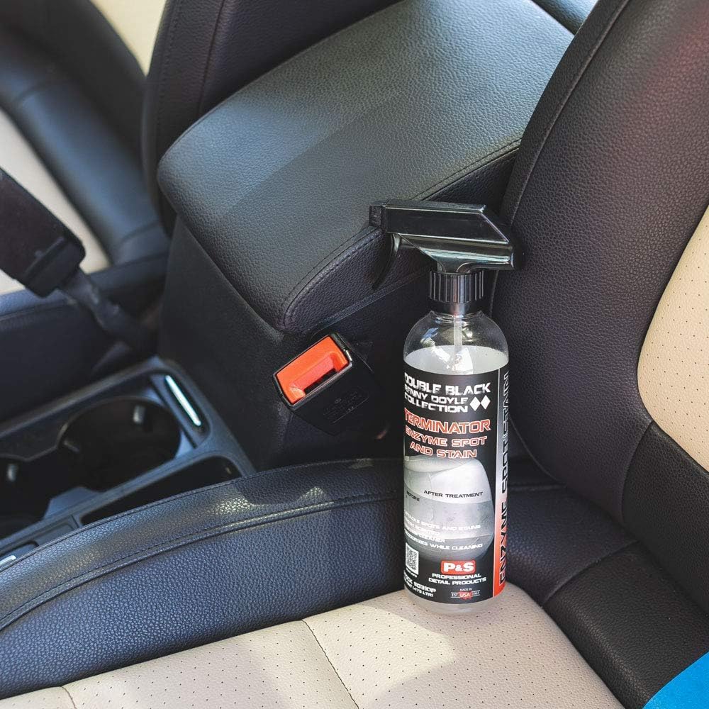 P & S Professional Detail Products Terminator Enzyme Spot & Stain Remover – Professional Upholstery & Carpet Cleaner, Eliminates Grease, Dirt, Protein-Based Stains, Fresh Scent - 1 Gallon