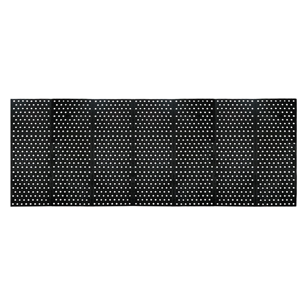 tonchean Rubber Floor Mat with Drainage Holes 83x36x0.4in Anti-Fatigue Mat