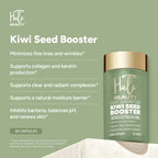 Halo Beauty Kiwi Seed Booster Skin Supplement | with Kiwi Seed, Vitamin C, D3, MSM & Zinc | Vegan Capsules | 1-Month Supply | Dietary Supplement