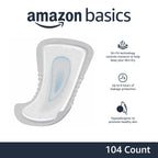Amazon Basics Men's Incontinence Guards, Maximum Absorbency, 416 Count, (8 Packs of 52)