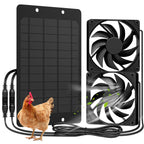 Solar Powered Fan for Outside, IP65 Waterproof Auto On/Off Solar Exhaust Fan Kit wtih 10 Ft Cable for Chicken Coop, Shed, Greenhouse, Pet House Ventilation Accessories