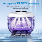 Upgraded Ultrasonic Retainer Cleaner Machine, 45kHz Ultrasonic Dentures Cleaner for Night Guards, Braces, Aligner, Toothbrush, Jewelry and More, 200ML Capacity, White