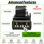 C1 Pro Brushless Rock Tumbler Kit - Professional Large 2.5LB Capacity, Up to 3X More Durable, Ultra Long Working Life Rotary Polisher with Full Accessories & Memory Function, Ideal for Adults Kids