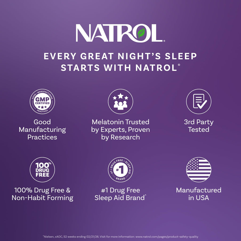 Natrol Melatonin 10mg Sleep Aid Supplement, 80 Count MelatoninMax Gummies, Blueberry Flavor, 10 mg Melatonin Gummies for Occasional Sleeplessness, 80 Day Supply