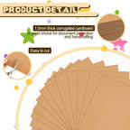 Henoyso 110 Pack 11 X 8.5 Inch Brown Cardboard Sheets
