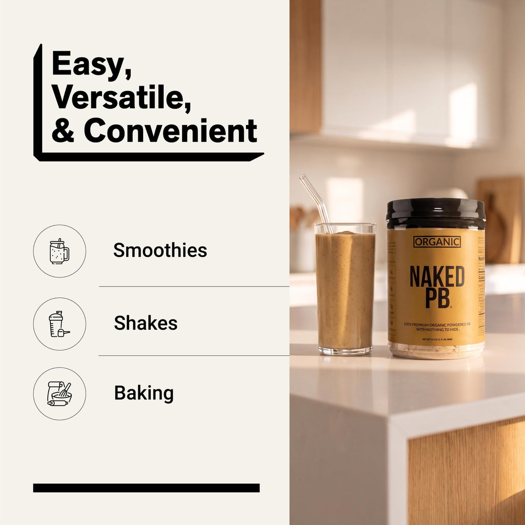 Organic Powdered Peanut Butter from US Farms – Bulk, Only 1 Ingredient - Roasted Peanuts, Vegan, No Additives, Preservative Free, No Salt, No Sugar - 45 Servings