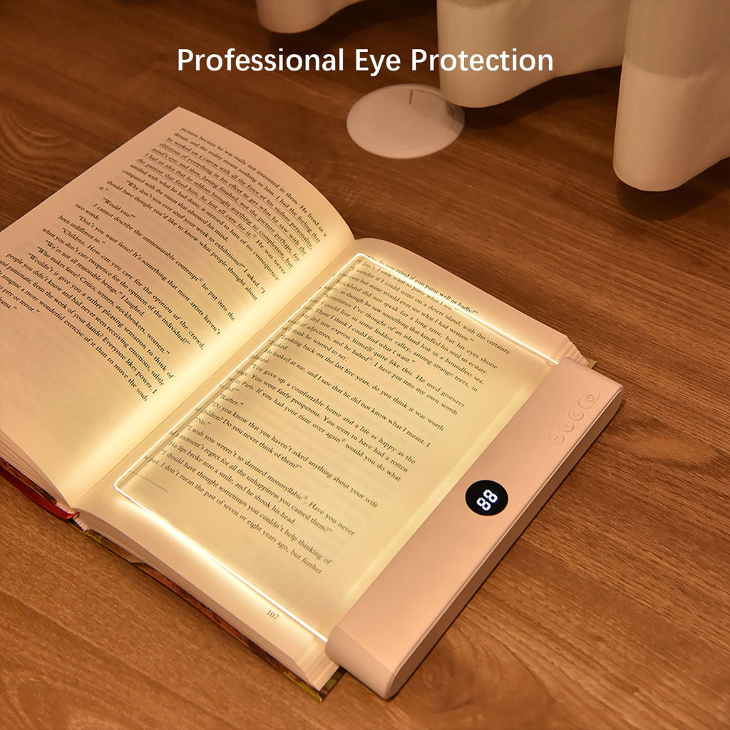 Choudao Tech LED Book Light and Night Light 2 in 1, 3 Color Temperatures & Stepless Dimming, USB Rechargeable Reading Light with Timer for Night Reading (White)
