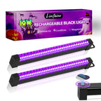2 Pack Rechargeable Black Light Bar, 5000mAh Large Capacity Battery Powered