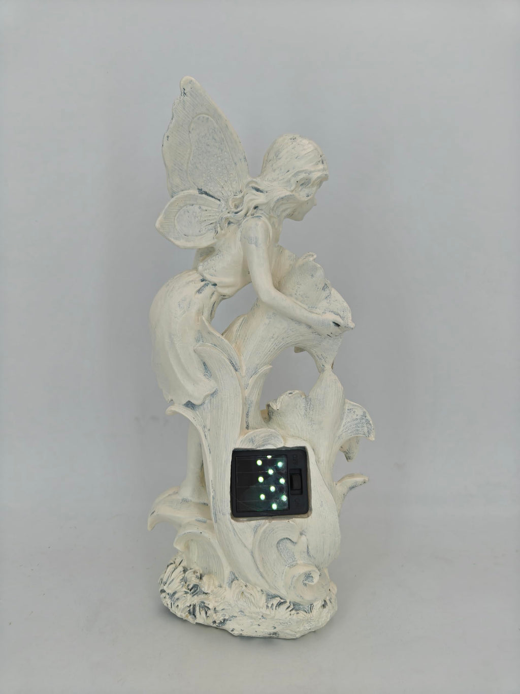 SAMPU Craft Angel Figurines Garden Statue with Solar Powered Light 12.2IN