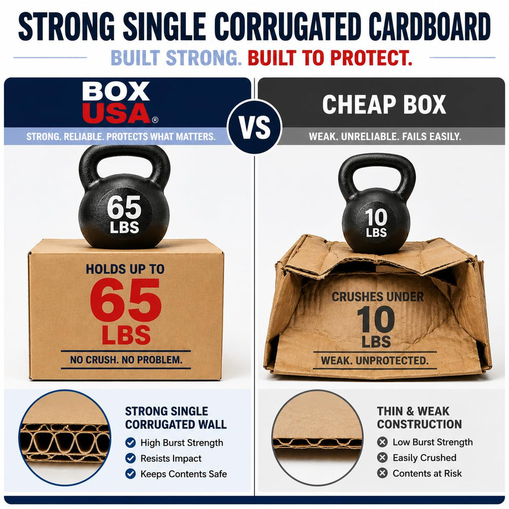 BOX USA Medium Moving Boxes 18"L x 14"W x 12"H 10-Pack - Corrugated Cardboard Box for Shipping, Mailing, Packing, Packaging and Storage