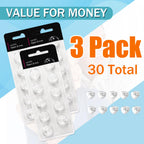 Open 8mm-Hearing Aid Domes for Oticon Minifit, Oticon Hearing Aid Supplies, Replacements Parts Accessories Universal Oticon Domes for Hearing Aids Cleaning Kits (30 Pcs)