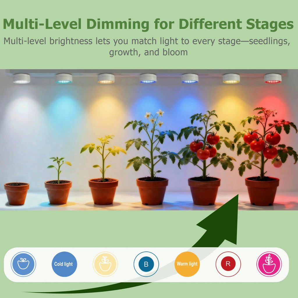 Rechargeable Battery Grow Light, Full Spectrum Indoor Cordless Plant Light