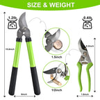 YIAD DRAGON HORSE 2Pcs Garden Shears Set, High Carbon Steel Pruning Loppers