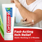 Cortizone-10 Maximum Strength Soothing Aloe Itch Relief Cream, 1% Hydrocortisone, Fast-Acting, Anti-Itch Cream for Bug Bites, Rash, Eczema, Psoriasis, Poison Ivy, Oak, Sumac, 2 oz (Pack of 4)