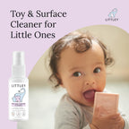 Littley Toy & Surface Cleaner | 16 oz | Alcohol-Free HOCl Spray for Baby Toys & High-Touch Surfaces | Fragrance-Free Formula | Gentle Cleaning for Everyday Messes