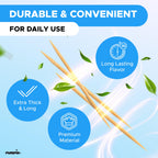 PurePix Energy Flavored Toothpicks with B12 & L-Theanine in 5 Bold Flavors (Apple Mint, Blurazz Ice, Cinnamon Ice, Spearmint, Strawberry Ice), 20mg Caffeine Birchwood Infused Toothpick, (5×20 Count)