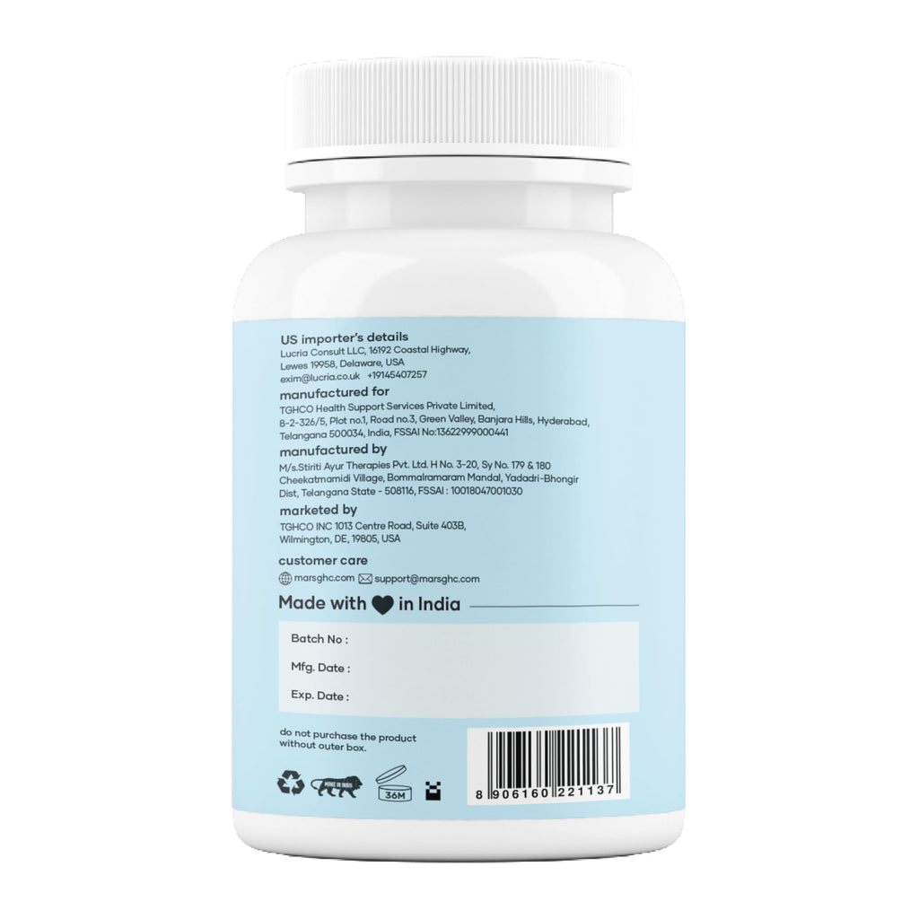 Mars Sea Moss Caps Surge Natural (60N) | Packed with 84 Essential Minerals | Powered with Black Seed Oil, Surgemax & Vitamin D3 | Overall Well-Being - Pack of 3