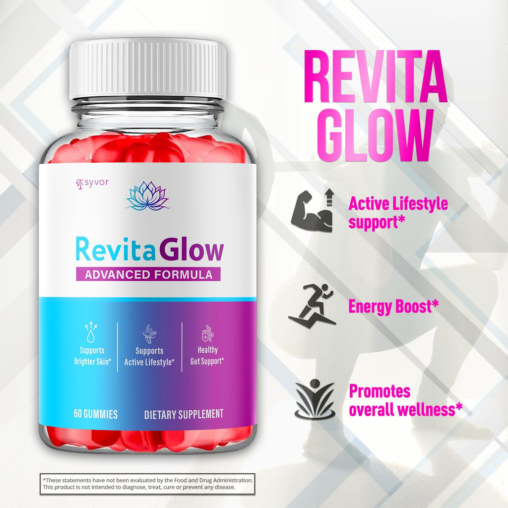 (2 Pack) RevitaGlow Gummies, Official Revita Glow Gummys with Apple Cider Vinegar, Advanced Skin Health Support Supplement with Premium Beauty Vitamins, Revitaglow Women's Health (120 Gummies)