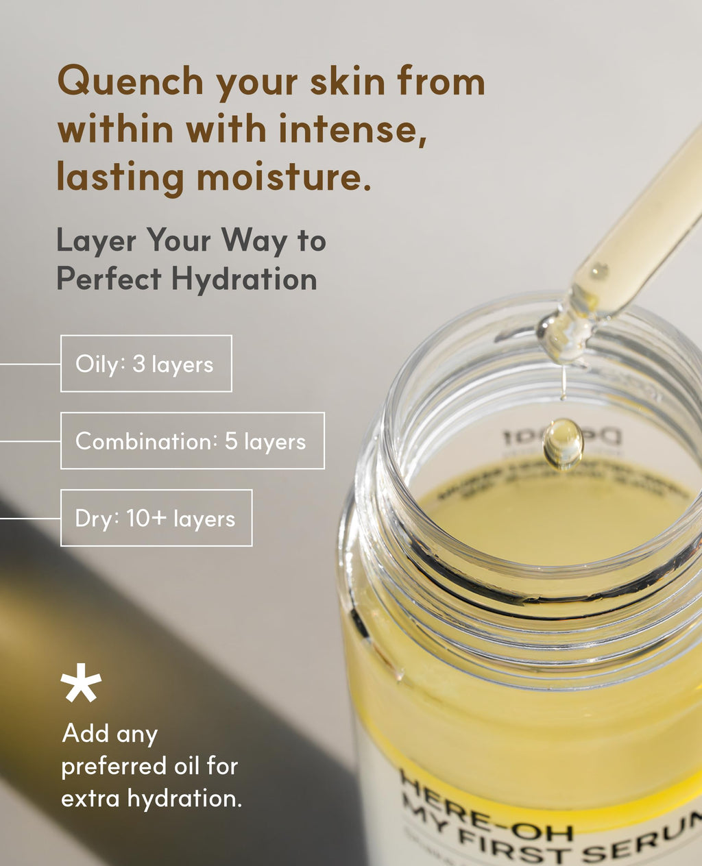 Here-Oh My First Hydrating Serum with Hyaluronic Acid | Facial Serum for Glowing Skin & Skin Barrier Repair | Korean Serum for Dry Skin & Sensitive Skin (1.69 fl oz)