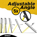Apex Sports Adjustable Volleyball Rebounder Net 7x4 ft ��� Bounce Back Training Equipment with Angle Customization for Practicing Volleying, Bumping, Spiking ��� Durable & Portable with Travel Bag