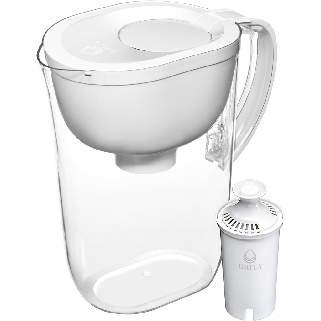 Brita Large 10 Cup Water Filter Pitcher, Includes 1 Filter, Bright White