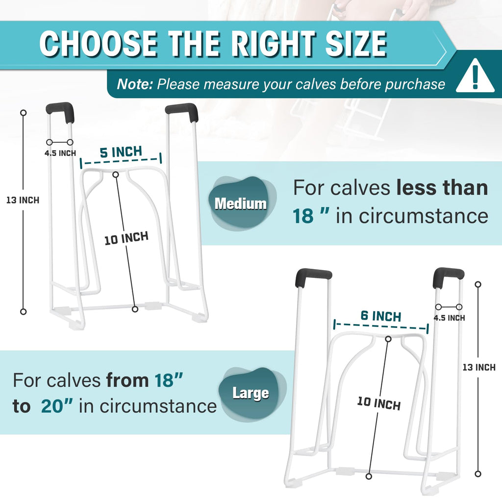 Zipcase Large Size Stocking Donner, Sock Aid Tool to Put on Compression Socks for Large Calves from 18" to 20" in Circumference(Compatible for JOBST,SB SOX,CHARMKING,FITRELL,Bluemaple,COOLOVER) White