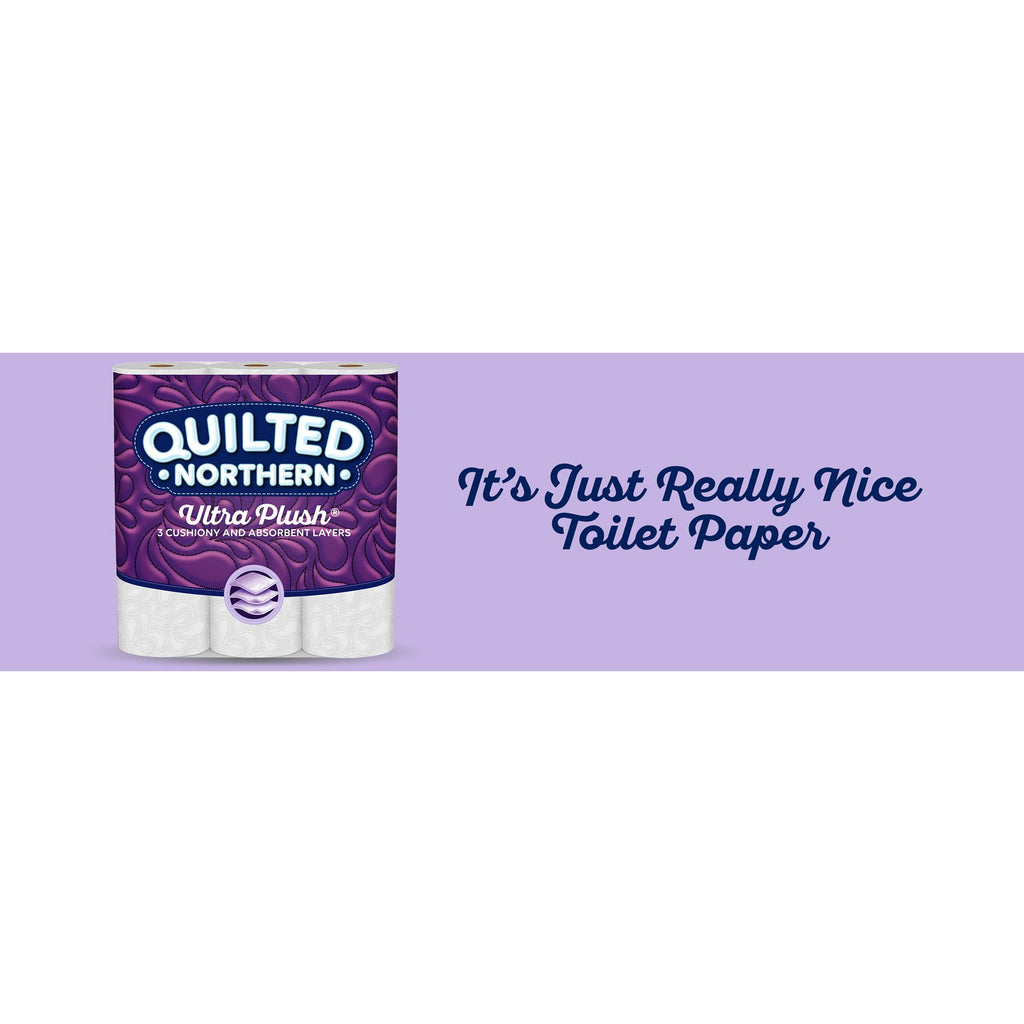 Quilted Northern Ultra Plush Toilet Paper, Pack of 48 Double Rolls (Four 12-roll packages), Equivalent to 96 Regular Rolls--Packaging May Vary