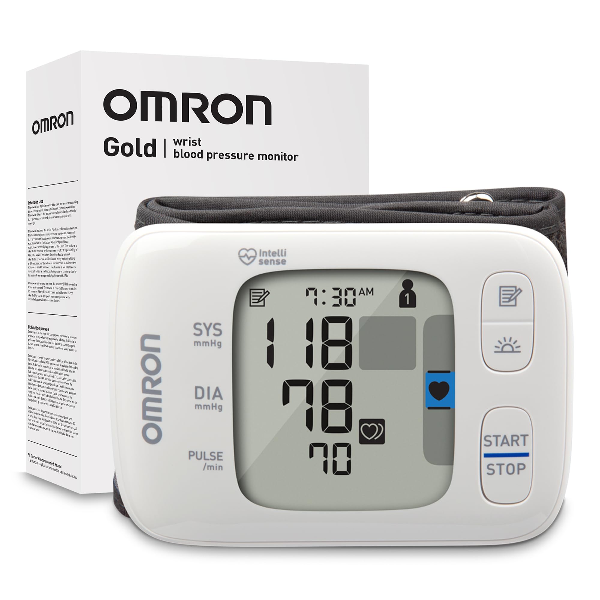 OMRON Gold Wireless Wrist Blood Pressure Monitor for Home Use - #1 Doctor & Pharmacist Recommended Brand - Clinically Validated - Connect App