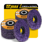 TPmax 5" x7/8'' Stripping Discs Rust Remover Wheel Remove Paint and Oxidation Poly Strip Wheel Disc Abrasive Angle Grinding Wheel - 10 Pack(Purple)