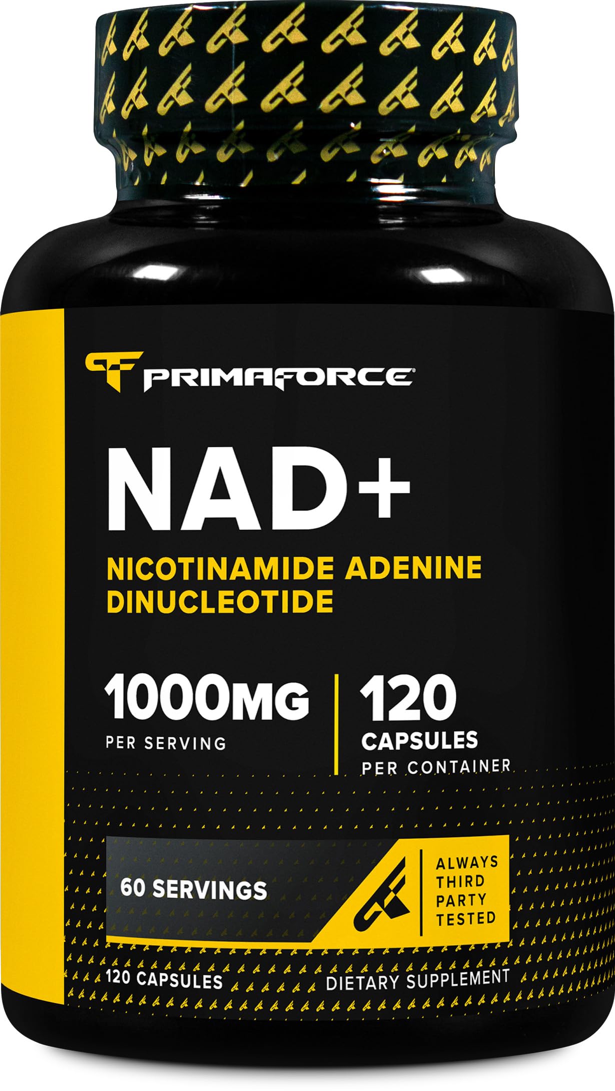 Primaforce NAD+ Nicotinamide Supplement (1,000mg) 120 Capsules, 60 Servings