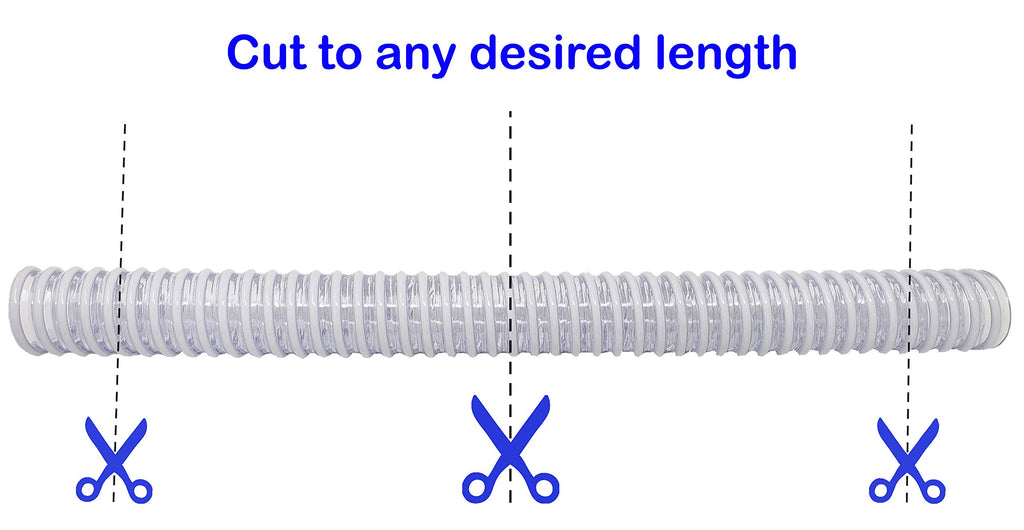Sealproof 1.5" Pool Filter Pump Connection Hose for Above Ground Pools, 12 FT x 1-1/2 Inch Premium Quality Kinkproof PVC, Made in USA | Cut to Desired Length, Includes 4 Hose Clamps